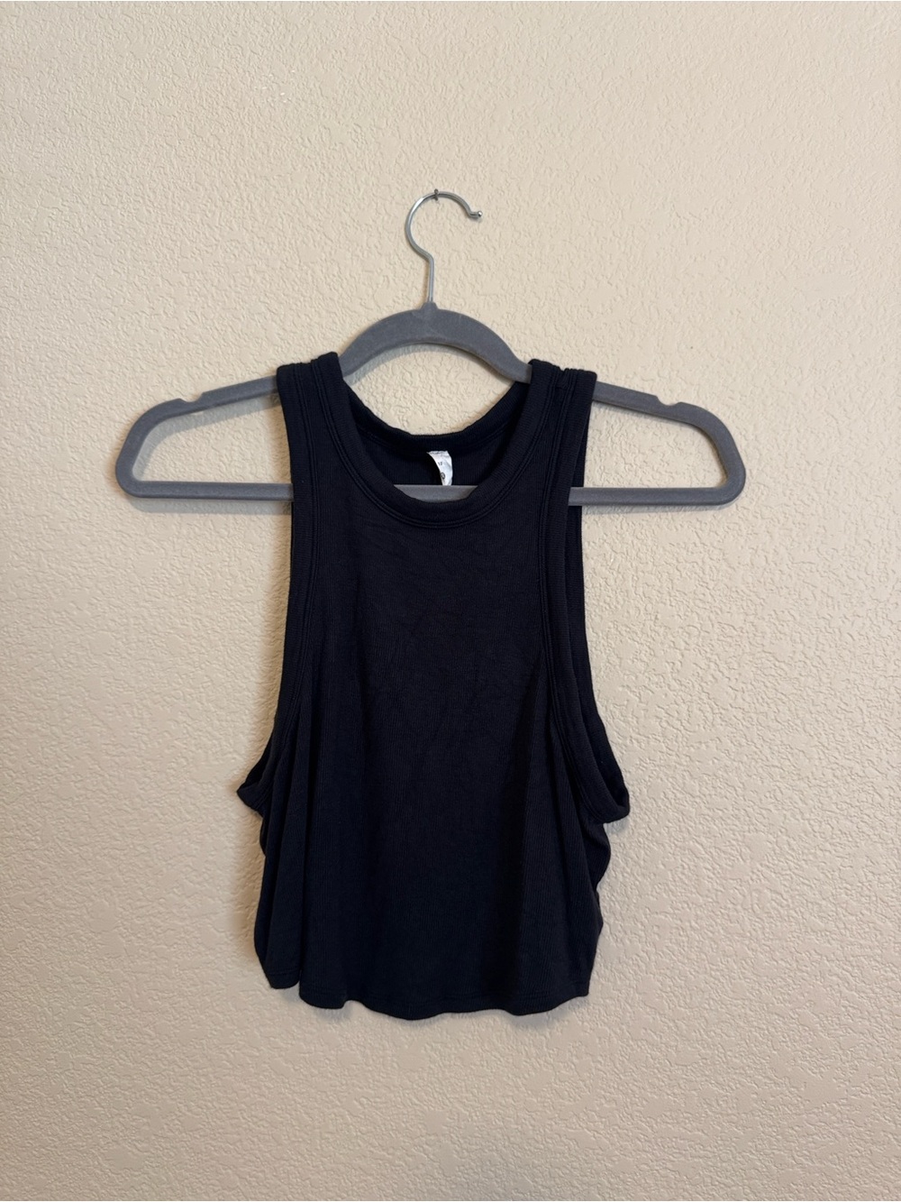 Lululemon Black Cropped Racerback Tank Top